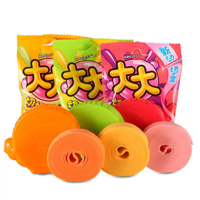 Bubble Gum Low Price High Quality Chewing Gum Chinese Tattoo Bubble Gum Lime Flavor 120cm Large Roll Cut Le 30g Gummy