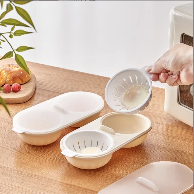 Microwave Oven Boiled Egg Cup Clear Water Poached Egg Maker Home Use Fast Non Stick Omelette Hot Spring Egg Mold