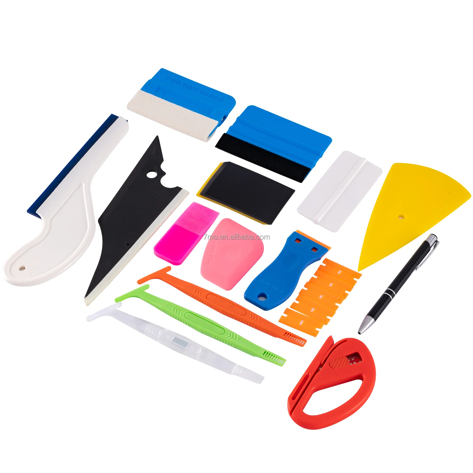 7mo Professional Car Wrap Vinyl Tools Kit Vehicle Applicator Kit for Window Tint Film Install Wallpaper Tools