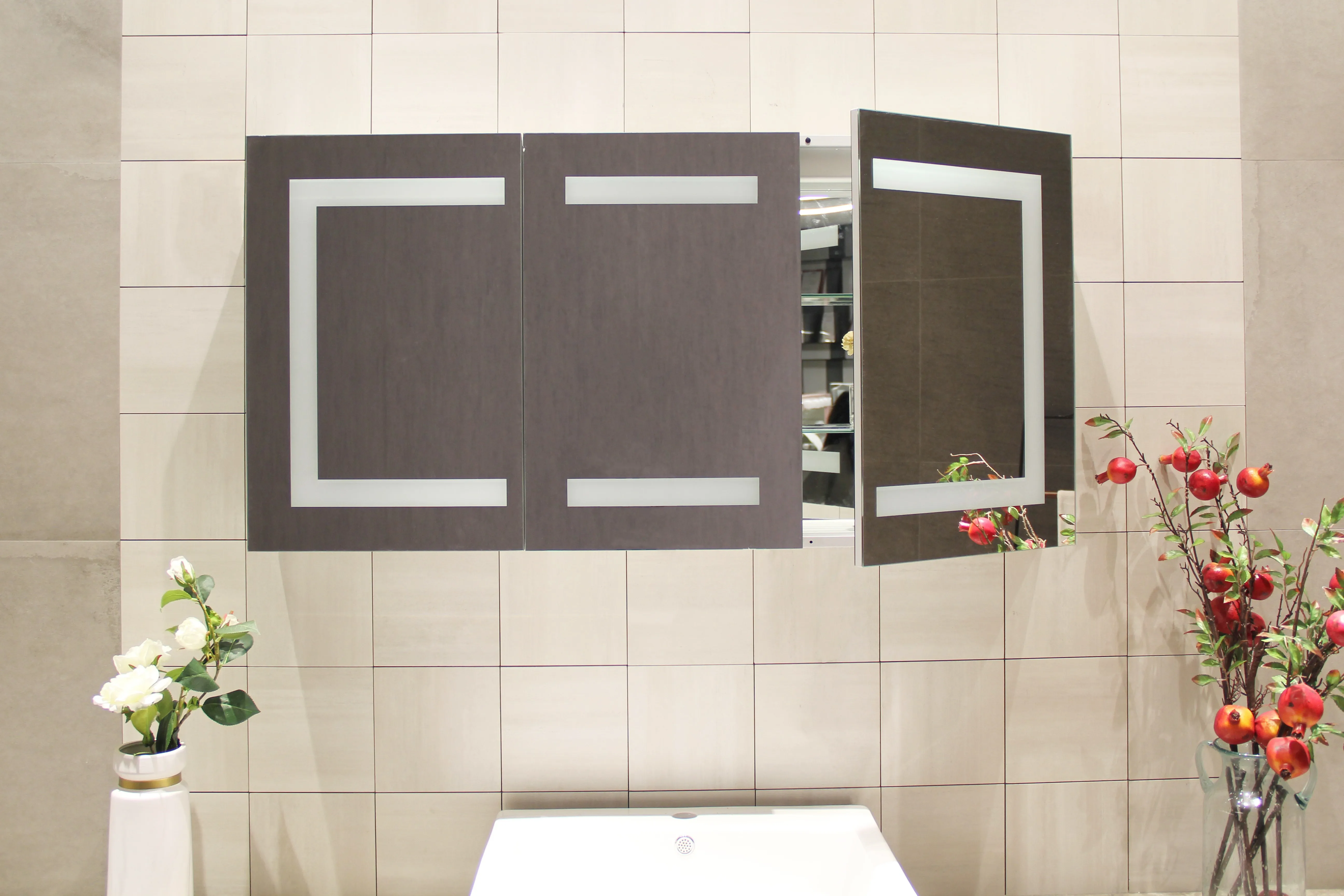 Мебель для ванной комнаты алюминиевый противотуманный светодиодный светильник шкаф зеркальный