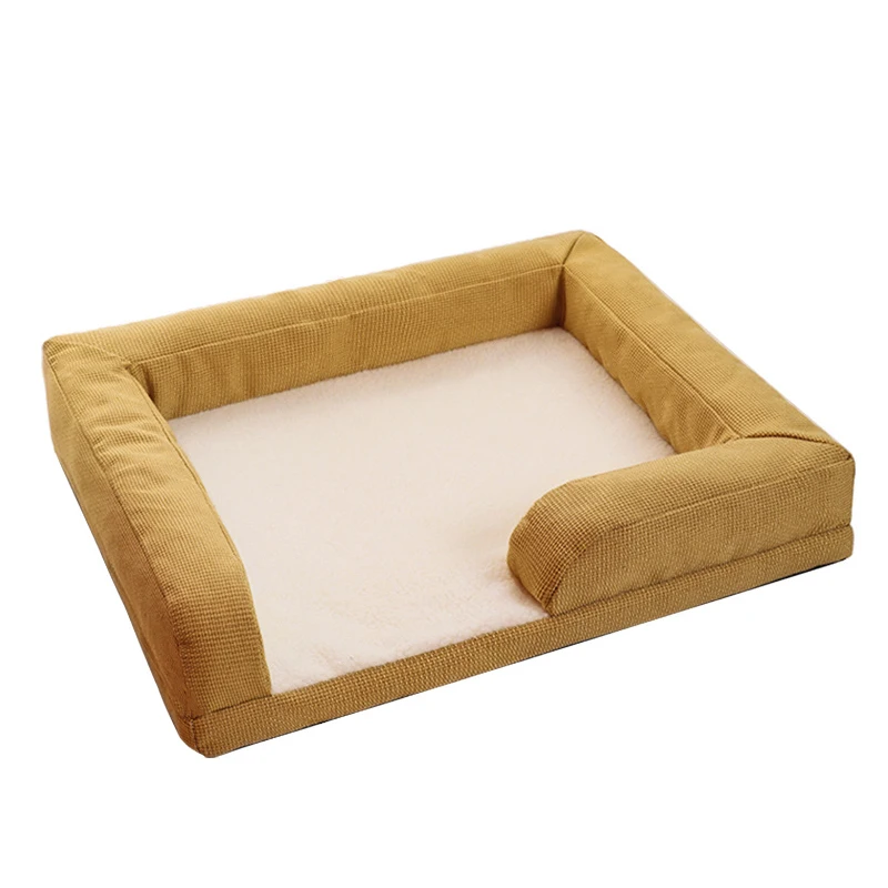 Custom Sponge Small Medium And Large Washable Warm Memory Foam Fabric Sleeping Bedding Soft Dogs Cat Sofa Luxury Pet Bed