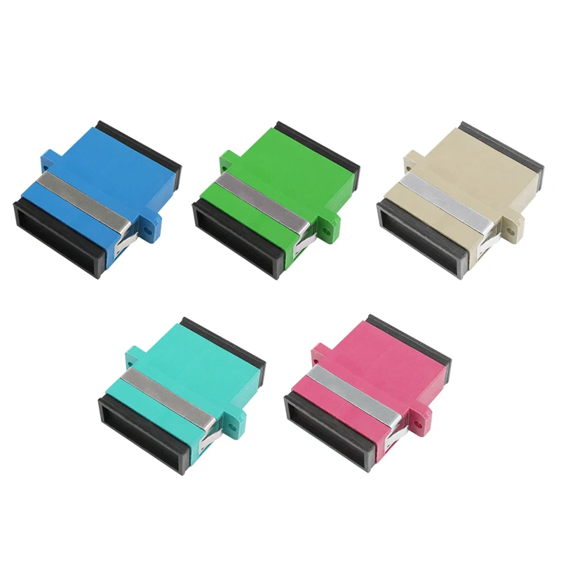 Flangeless Multimode Om3 Aqua Simplex Sc Fiber Optic Coupler