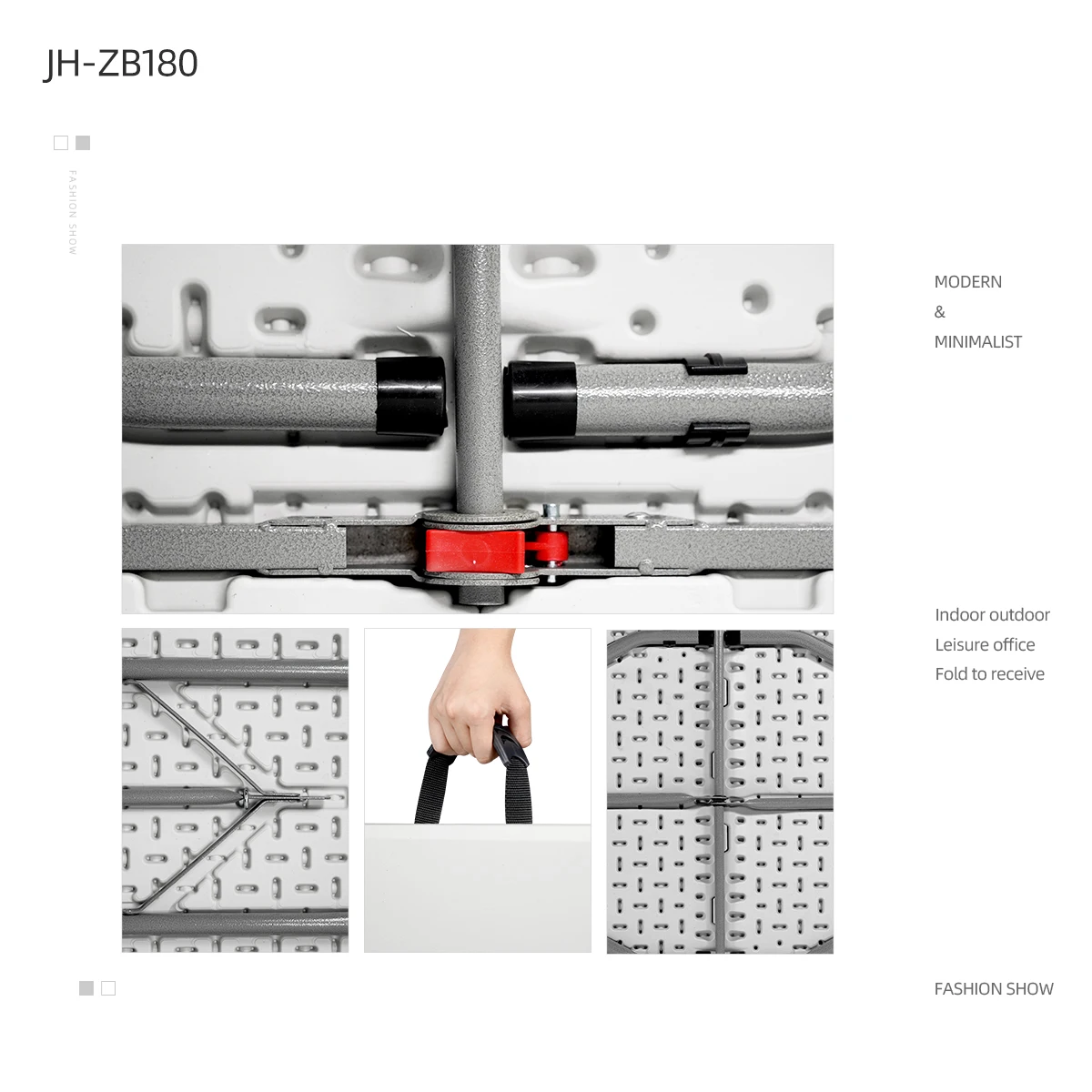 Hot sale 4FT 5FT 6FT Wholesale Square Lightweight Long White Portable Outdoor Theme Party Plastic Folding Table