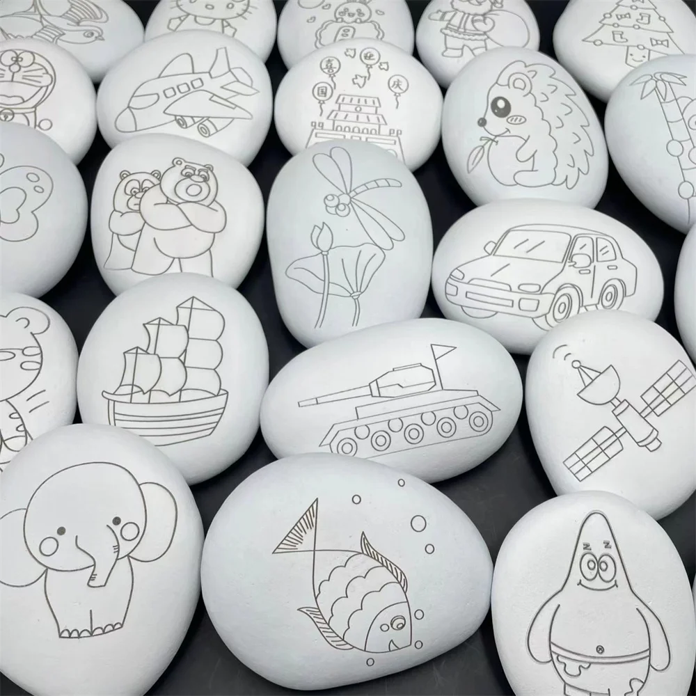 Wholesale Good Quality Art Hand Painted Stone Pebble