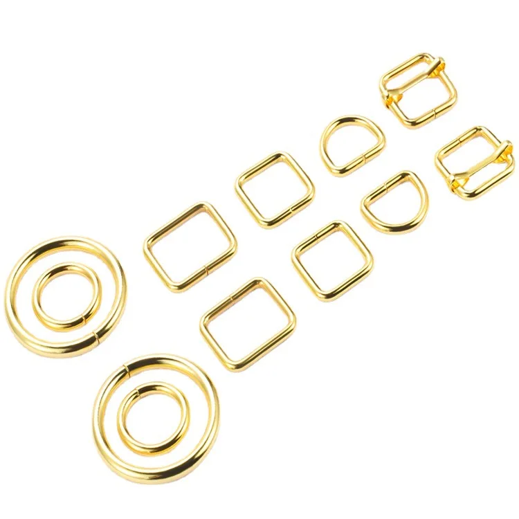 Stock Metal D-Shaped Ring Hardware Wire Buckle D Buckle for Luggage Semi-Circular Bag Parts Accessories