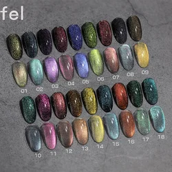 Magnetic Nail Polish Uv Holographic Cat Eye Nail Pigment Gel Polish Green Magic 9D Crystal Cat Eye Nail gel Polish