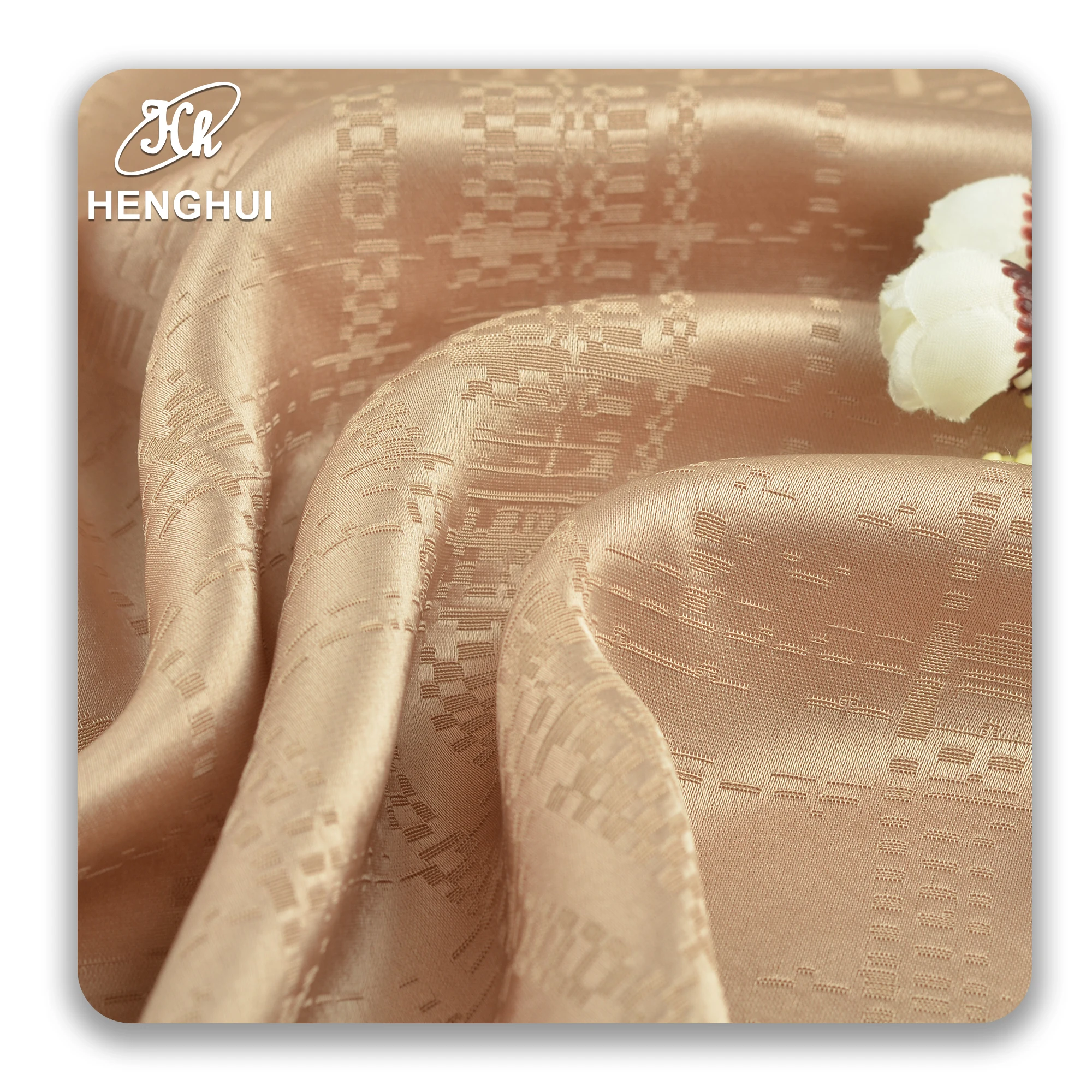 72%Acetate 28%Polyester waffle jacquard brocade fabric 220GSM Luxury shinny satin fabric textiles for clothes dress suiting