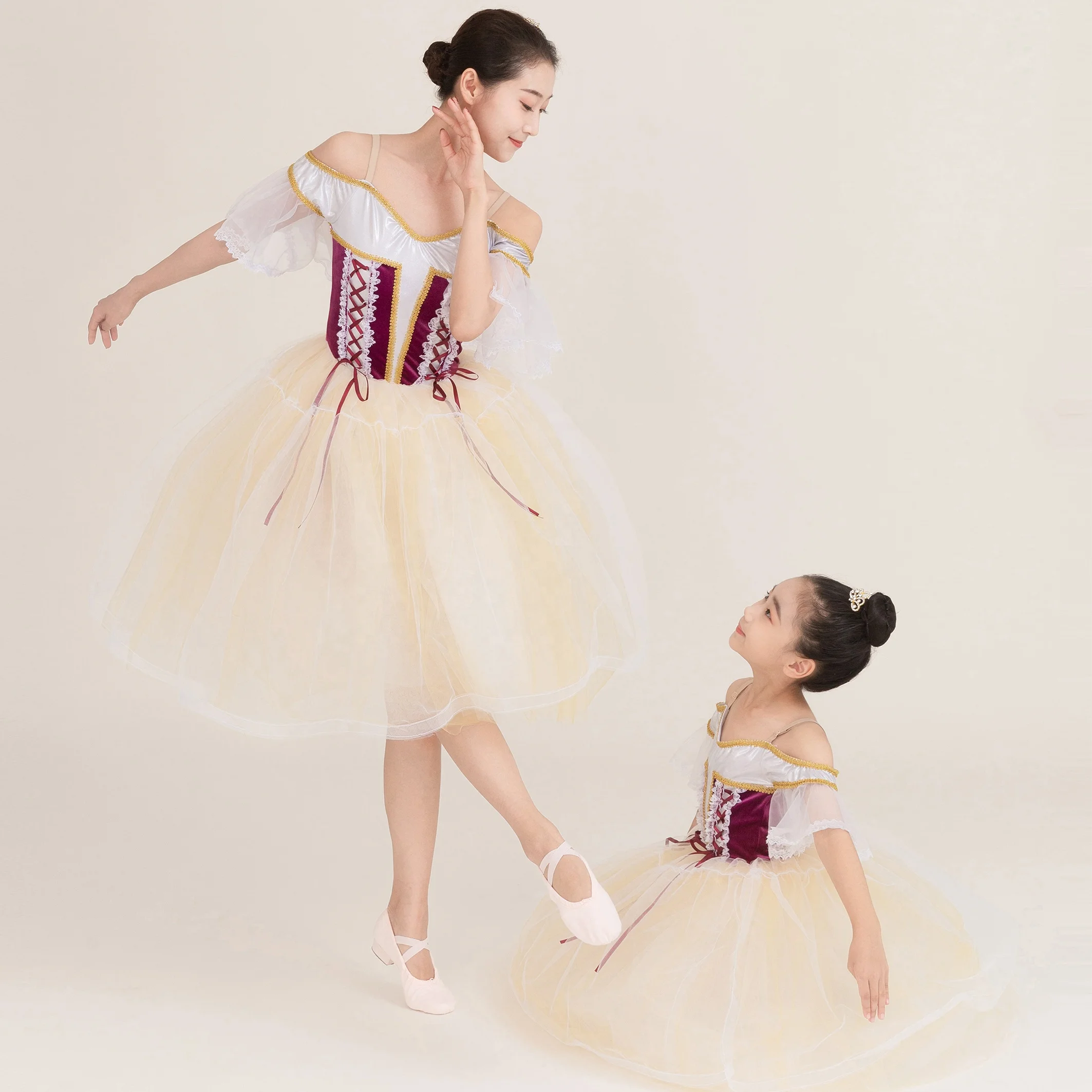 Christmas Show Dance Dress Purple Velvet Classical Ballet Dance Wear Stage Performance Party Princess Lyrical Costume