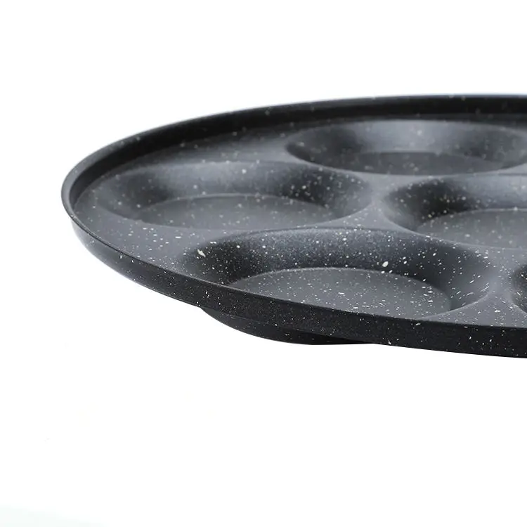 Wholesale Non-stick Fried Egg Pot 7 holes Aluminum Die Cast Flat-bottomed Frying Pan Kitchen Cooking Pot