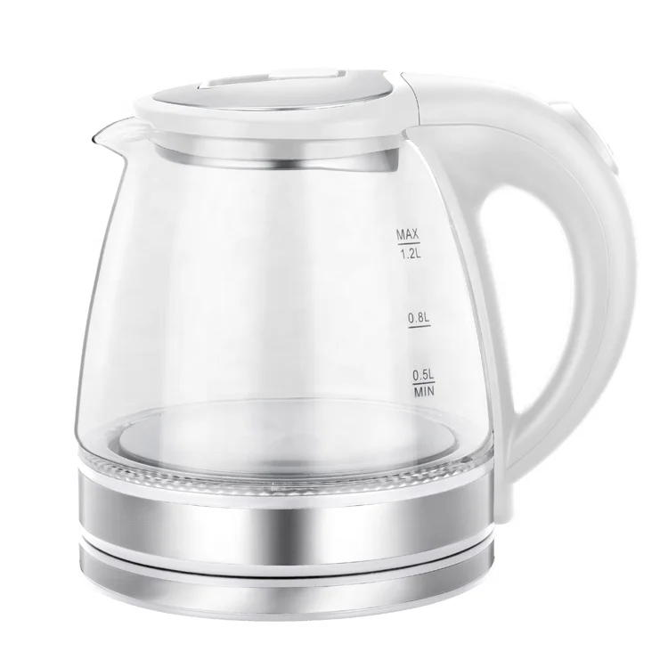 Home Appliance CE CB ROHS 1.8L Glass Electric Kettle  Blue Led Light Fast Home Appliance Teapot Electric Glass Cordless Kettle