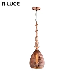 Hot Product Mid West Style Living Room Home Indoor Decor Glass Brass Pendant Light