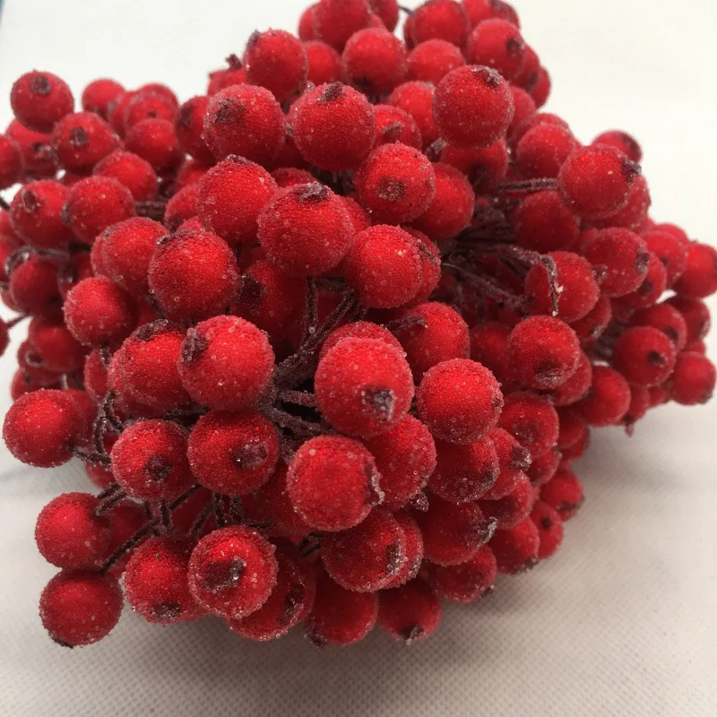 Artificial Red Foam Berry Picks Branch Blossom Flower Christmas Decorative Artificial Berry