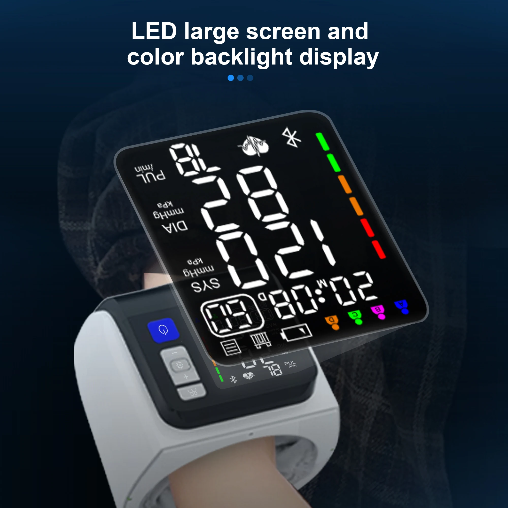 Factory Price LED Automatic Smart Sphygmomanometer Digital Blood Pressure Monitor Monitor Upper Arm Tunnel Sphygmomanometer