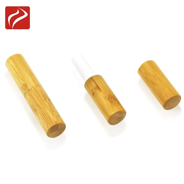 5ml New arrival cosmetic container bamboo lipstick tube wooden lip balm tubes for lip care