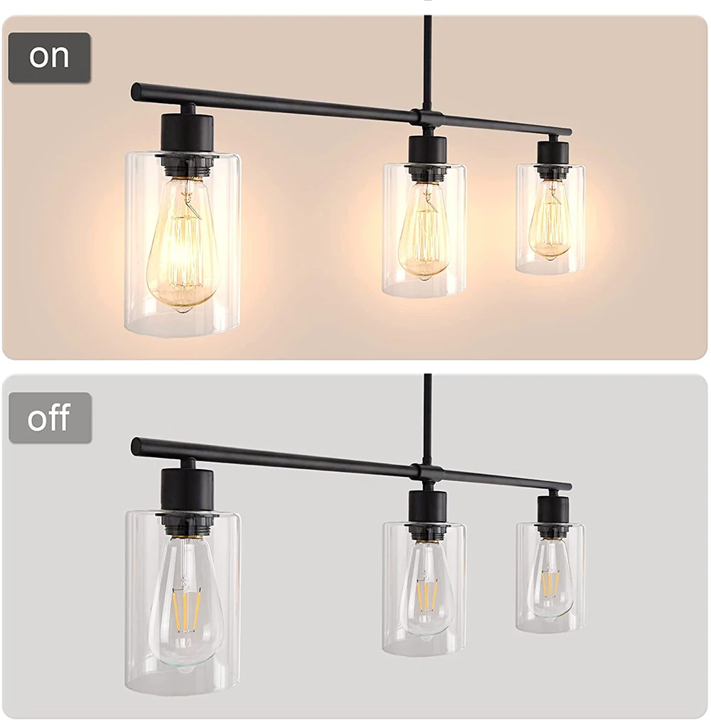 Professional black for kitchen island bedroom pendant light with CE certificate