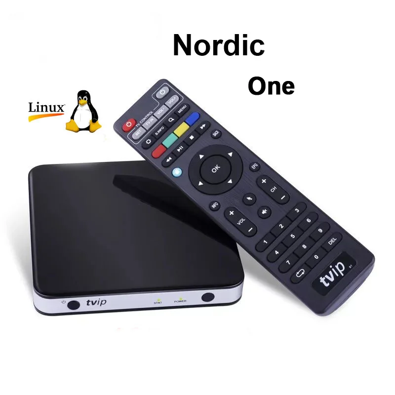 Best Nordic One Smart TV Box TVIP 605 Scandinavia Sweden Norway Finland Danmark Linux OS Amlogic S905X WiFi 4K Set Top Box