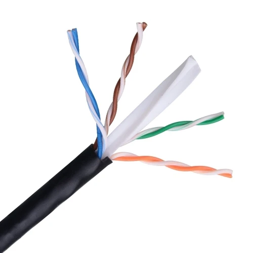 305m single double jacket outdoor waterproof cat6 UTP/FTP copper cca 4 pair 1000ft cat6a  lan cable network cable