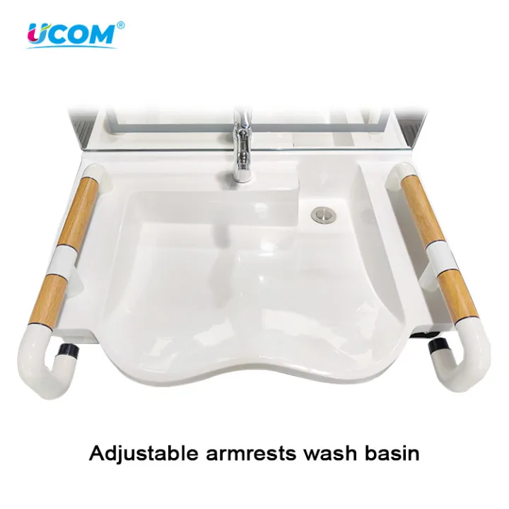 Power toilet Basin lift Bathroom Vanity LED Mirror Bathroom Furniture Wash Basin and Toilet Basin Safety Equipment for Disabled