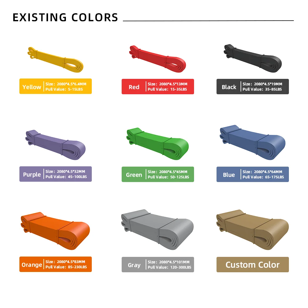 GEDENG Wholesale Fitness Accessories Yoga Workout bands Equipment Gym Pull Up Elastic Exercise Strap Loop Resistance Band for Po