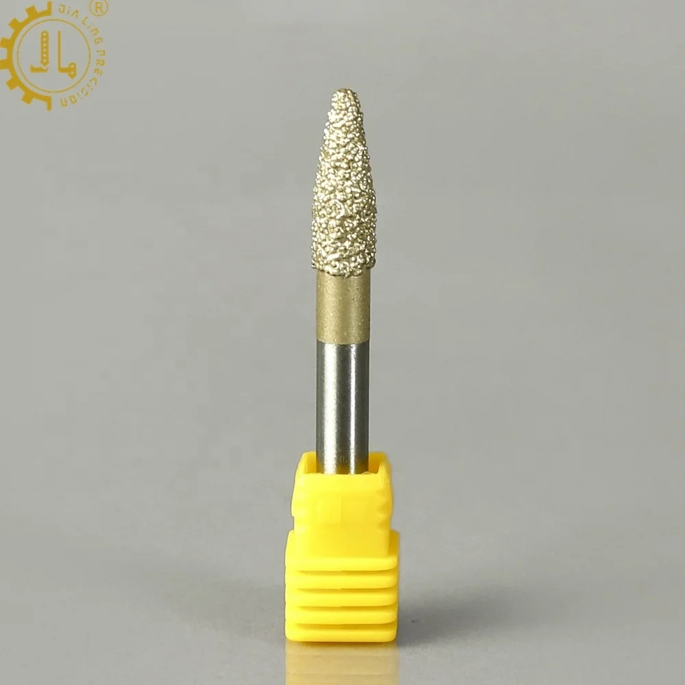 CNC Engraving Tools Stone Cutting Tool Diamond Vacuum Brazed Granite Engraving Tool Marble Engraving Bits