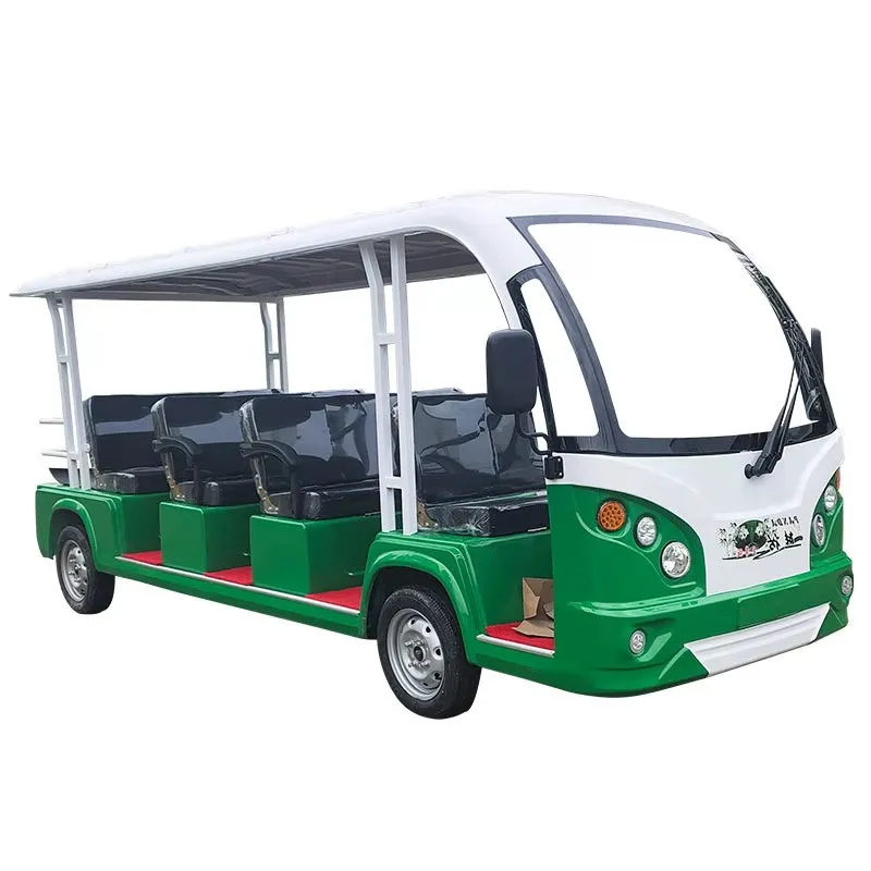 12 Seater Open Type Electric Tourist Car Sightseeing Passenger Bus for sale