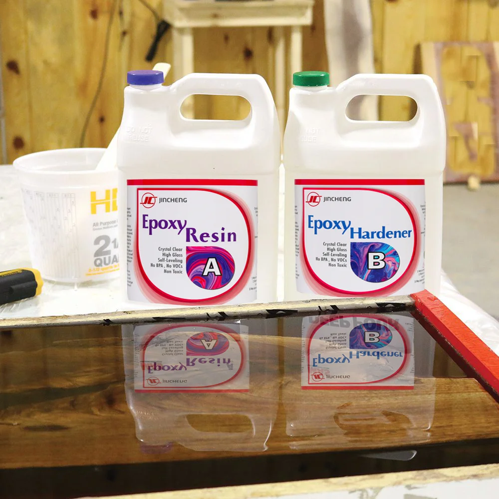 
Clear 2 Parts Epoxy AB Resin for Wood Table Casting and Countertop Coating 