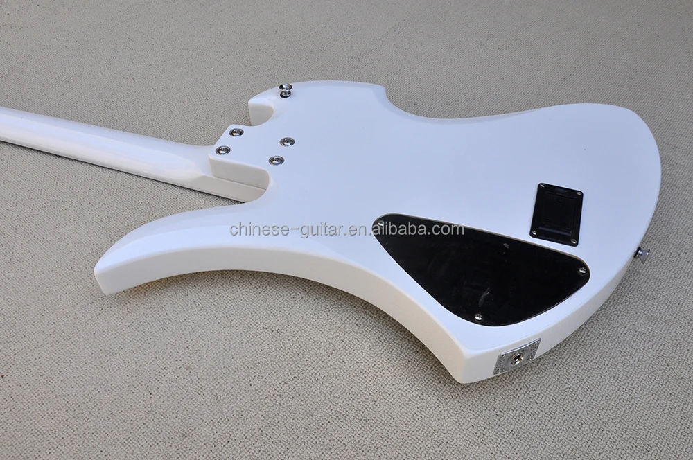 Flyoung White Unusual Shape Electric Guitar Factory Custom Guitar Chrome hardwares guitar