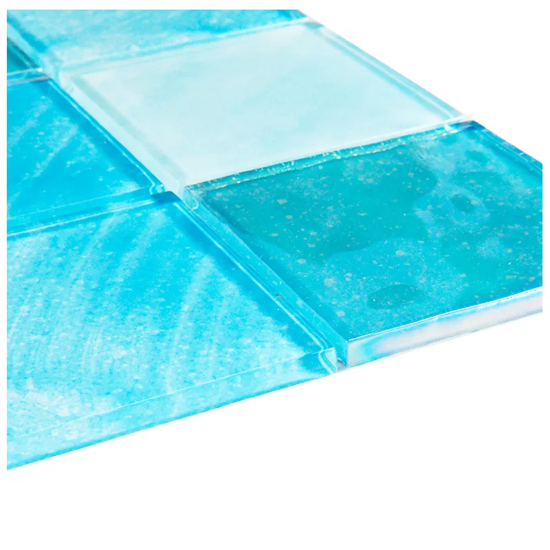 Mixed Blue Glass Mosaic Swimming Pool Floor Tiles Cobalt Blue Swimming Pool Tiles Glass Mosaic for Hotel