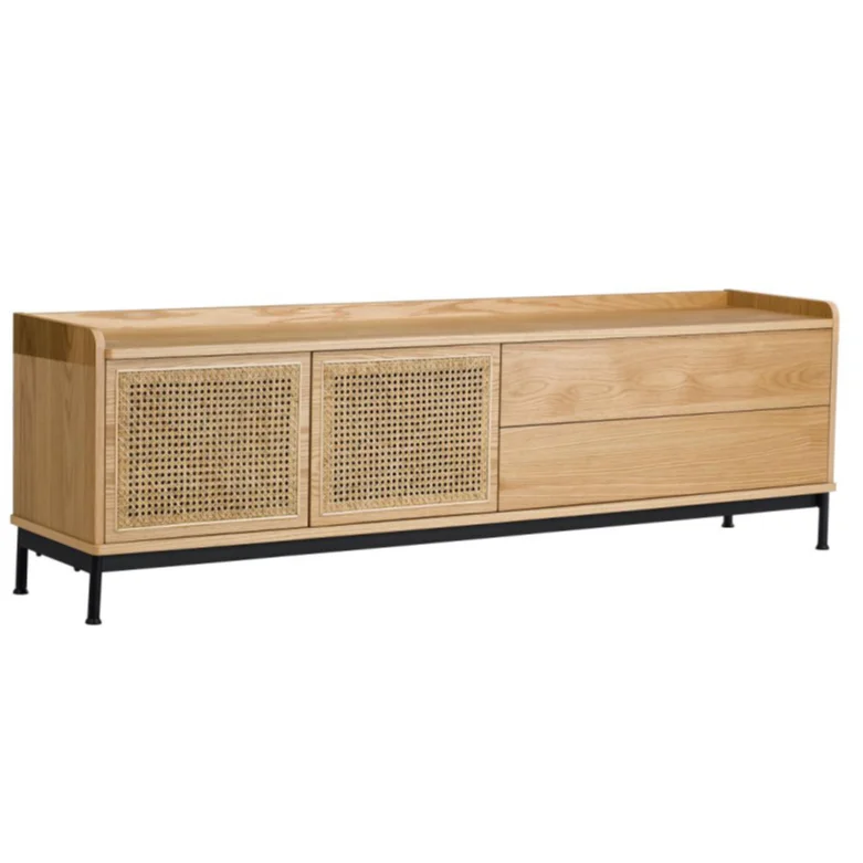 New Living Room Furniture Sets Modern Metal Wood Wooden Media Entertainment Console Center TV Stand