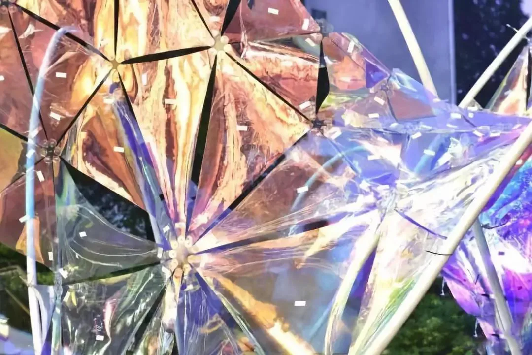 Soft Holographic Rainbow Pvc Leather Transparent Plastic Material for Lady Shoes And Bags