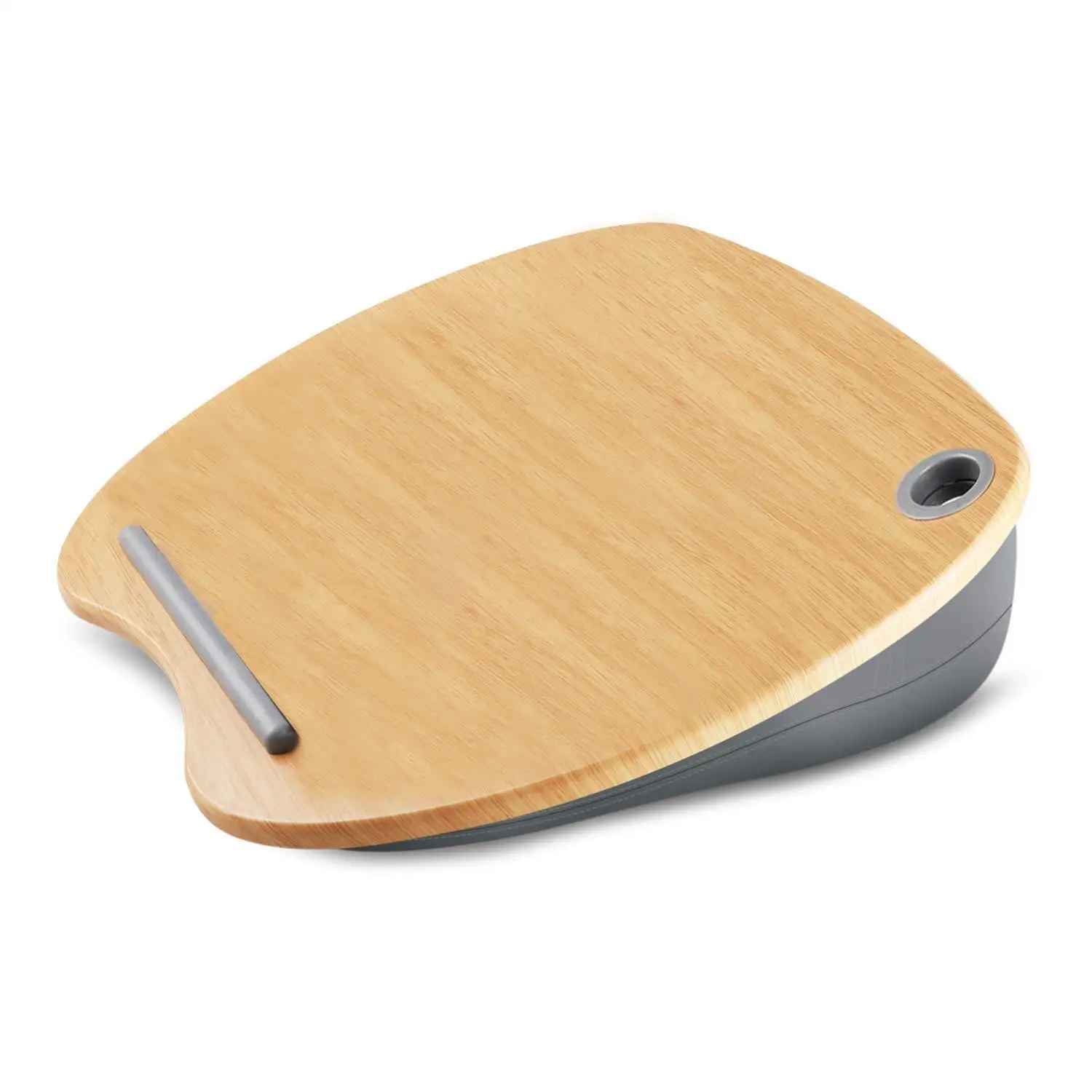 
Folding lap desk portable laptop table with bamboo desk platform phone holder pillow cushion 