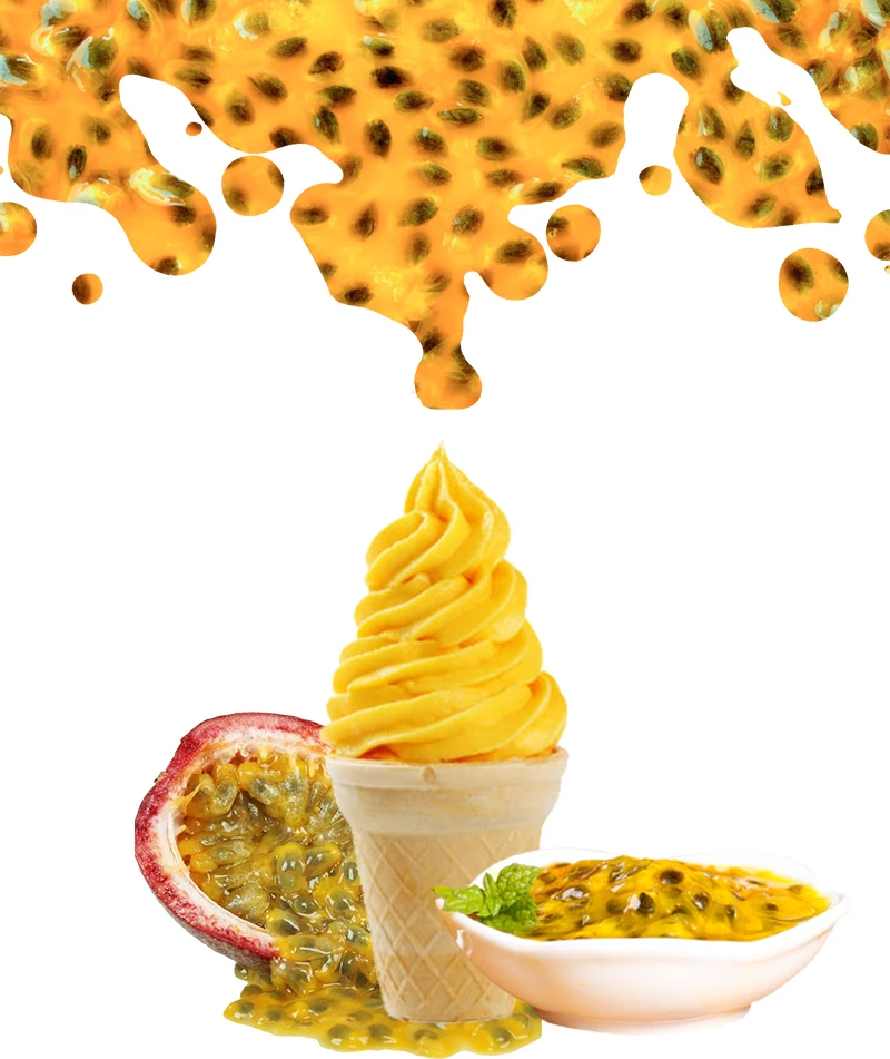 Soft ice cream powder commercial 1kg bag ice cream machine cone raw material passion fruit flavor