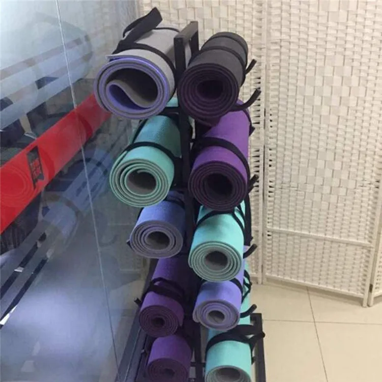 Hot Sale Shop Retail Textile Fabrics Rolls Carpet Storage Display Rack Sports Equipment Yoga Mat Display Stand