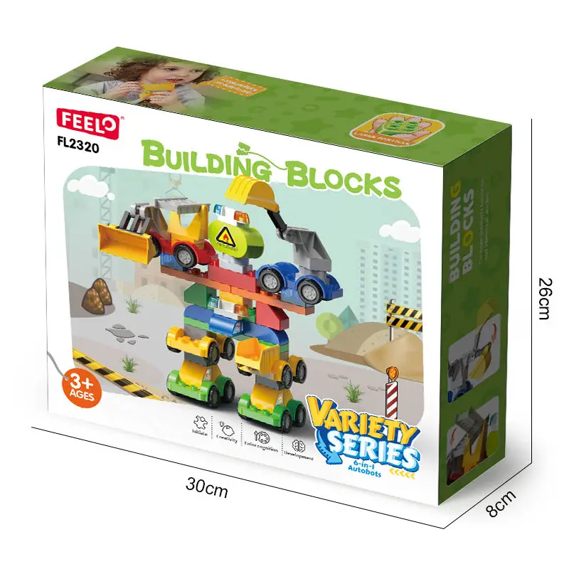 6-in-1 Robot Building Block Toys Engineering Educational Assembling Learning Kits Creative Set for Boys Girls