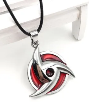6 Design Metal craft Anime Uzumaki Ninja Akatsuki Red Cloud Necklace Uchiha Itachi Pain pendant necklace accessories for cosplay