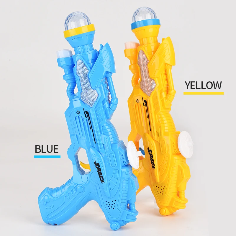 Color flicker changing lights space gun toy sound simulation battle music toy gun