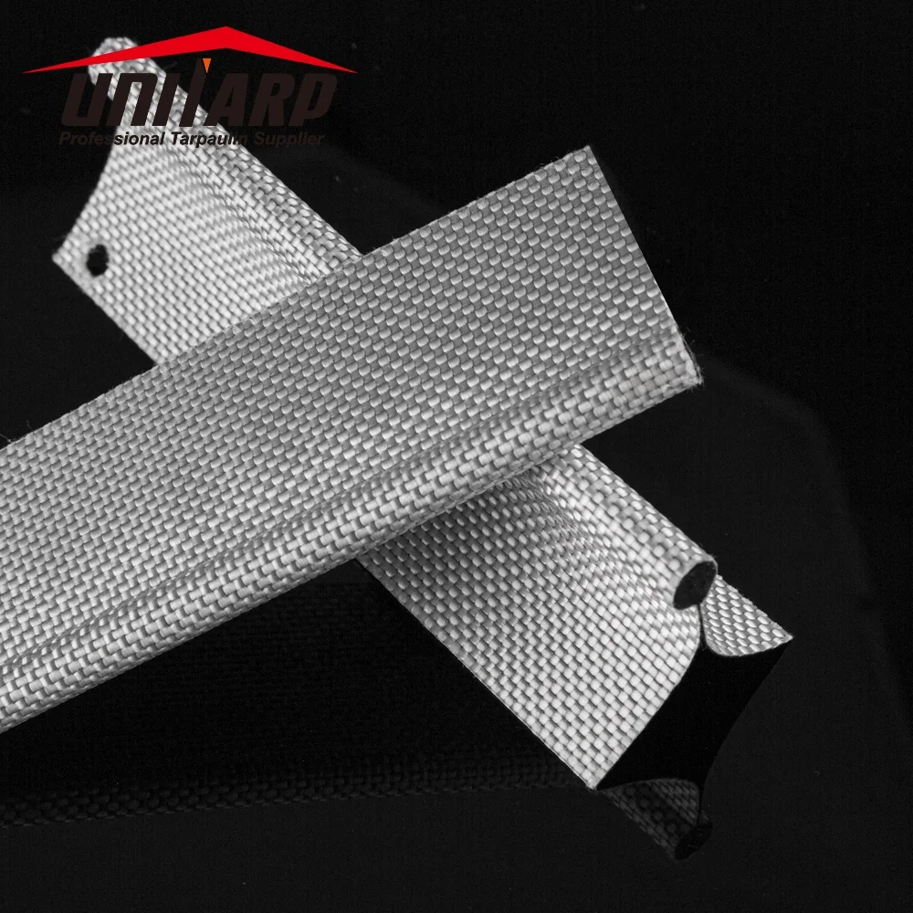 Heavy duty coated fabric PVC coated keder fabric, banner single flat keder cord for tent
