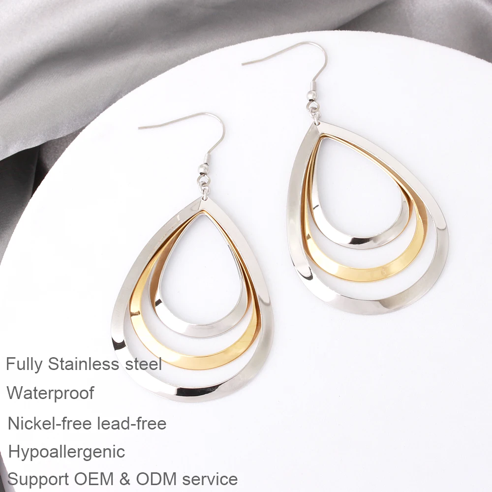 New Arrival Ear Piercing Jewelry Hypoallergenic Irregular Earring Hook Stainless Steel Designer Dangle Drop Earring For Women