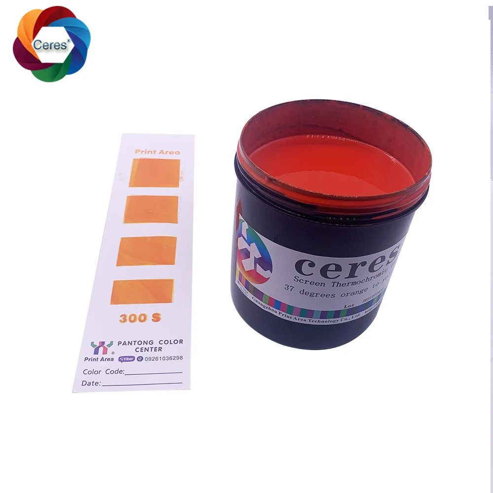 Irreversible Temperature sensitive ink thermochromic ink under 37 degree orange to yellow
