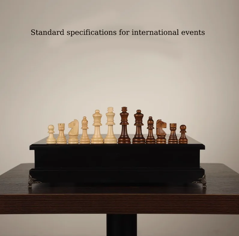 High-grade chess wooden ornaments adult children students puzzle chess