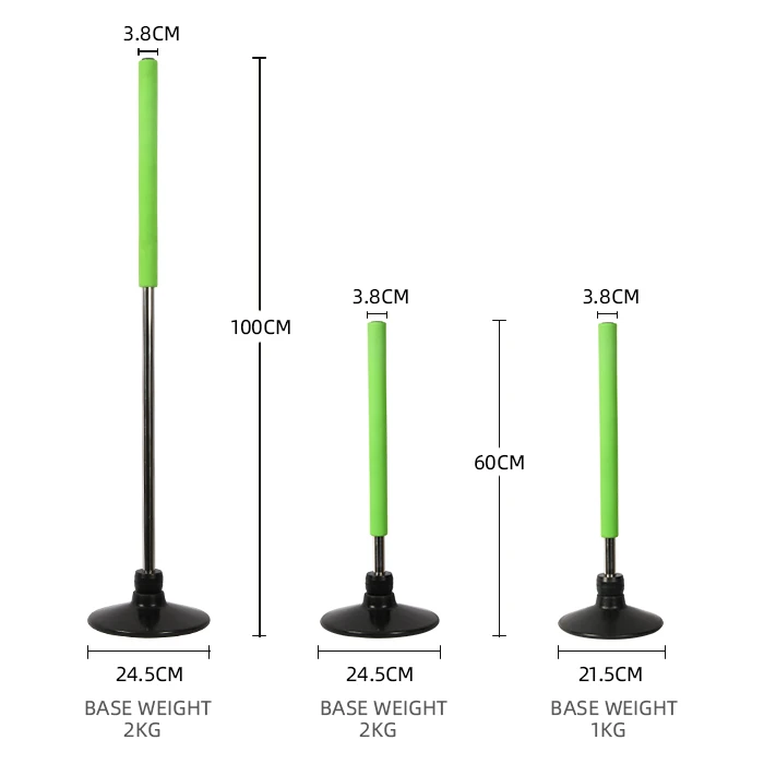 High Quality Speed Agility Training Pole Set Basketball Soccer  Slalom Poles with Rubber Base Basketball Training Equipment