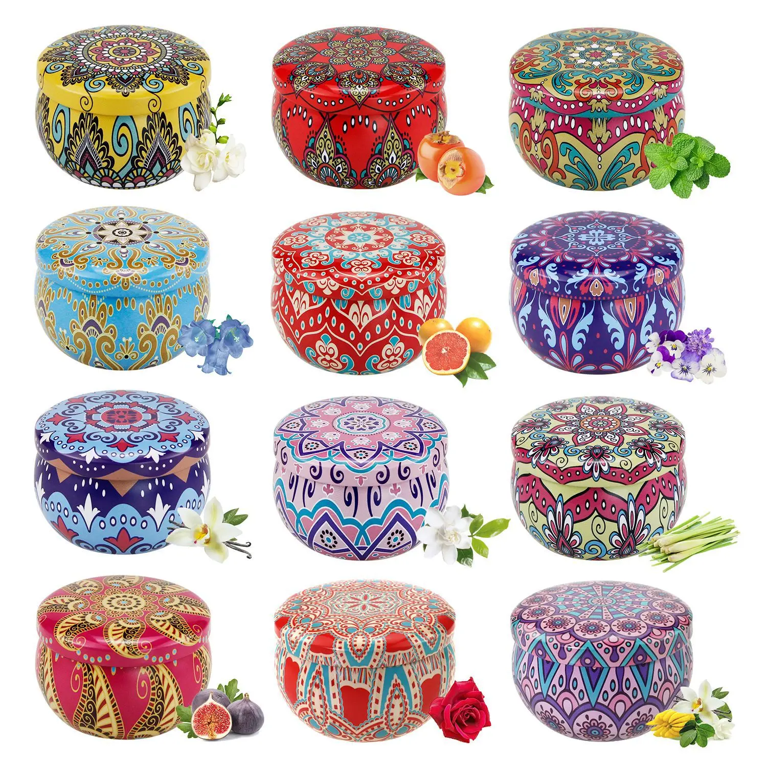 Gift Set Candle Soy Wax Jar Scent Candles with Essential Oils Private Label Velas Aromaticas Al Por Mayor Candle Soy Wax