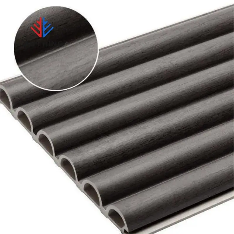 AISEN DECOR Crack Resistance Grille Home Decor Bamboo Fluted Panel Wall Cladding Wood Fiber Pvc Wpc Interior Wall Panel