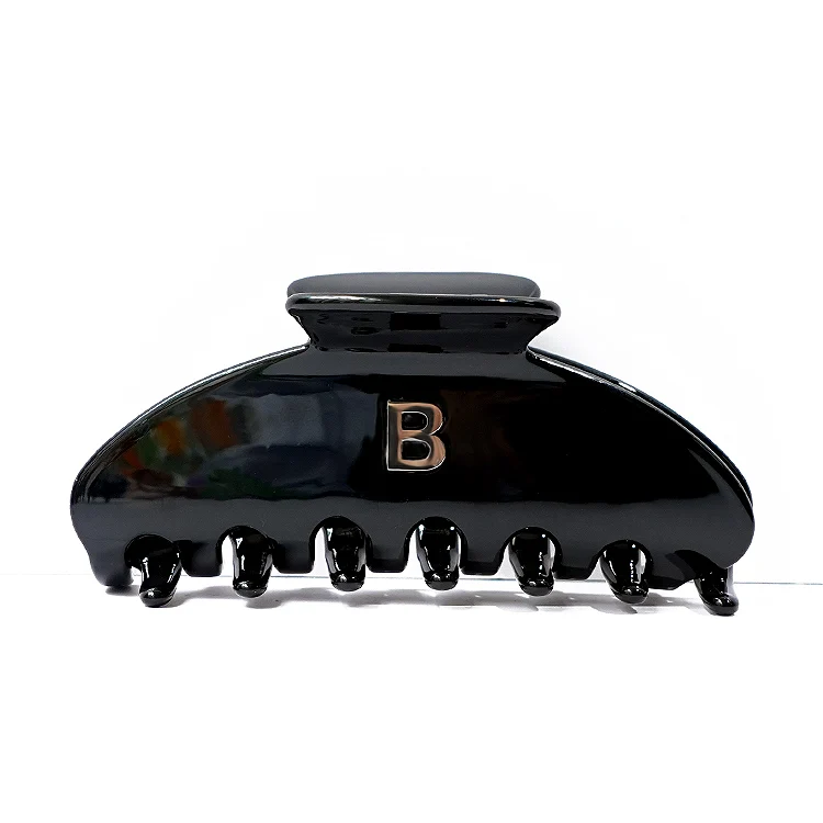 CANYUAN Personalized custom half-moon metal logo B acetate large hair claw cute ladies hair accessories customization