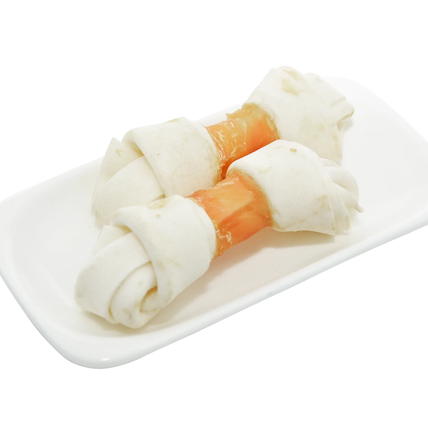 Премиум лакомство для собак фабрика различные размеры куриная обертка сыромятная кость узелкованная Жевательная закуска из сыромятной кожи