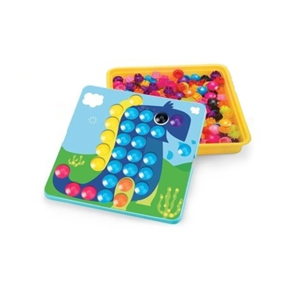 2025 New Puzzle Kids Pretend Play Mushroom Nail Jigsaw Toy With 55PCS