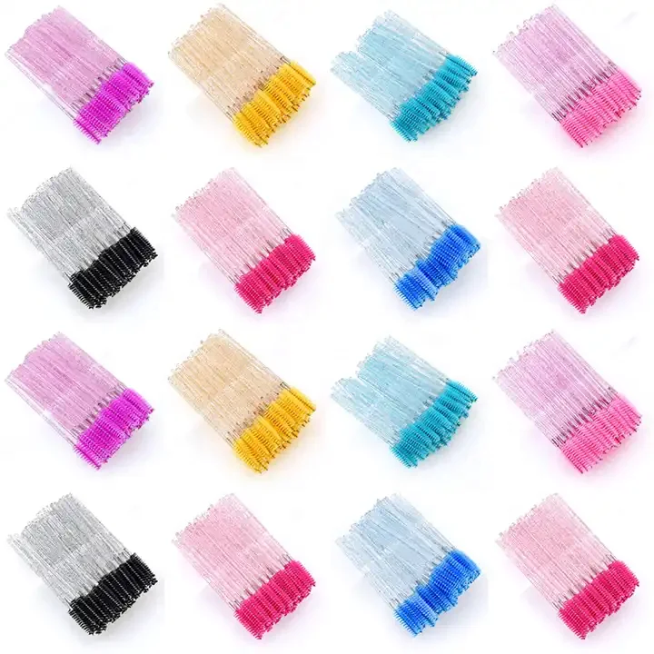 Cosmetic Cleansing Black Tool Pink Disposable Lash Eye Wand Applicator Mascara Eyelash Brush Extension Spoolie