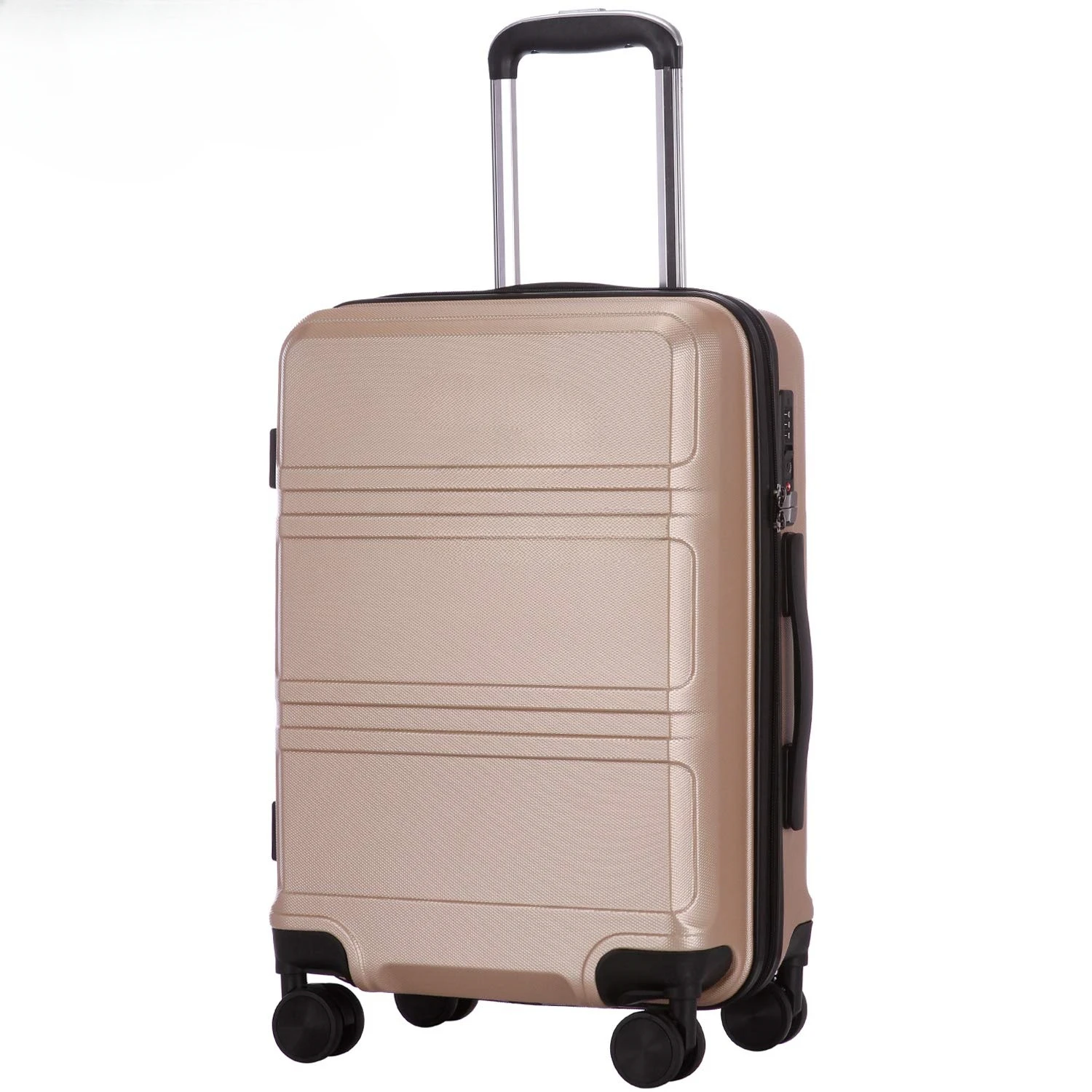 Top Sale travel 3 pieces ABS trolley suitcase set/luggage with wheels abs trolley bags