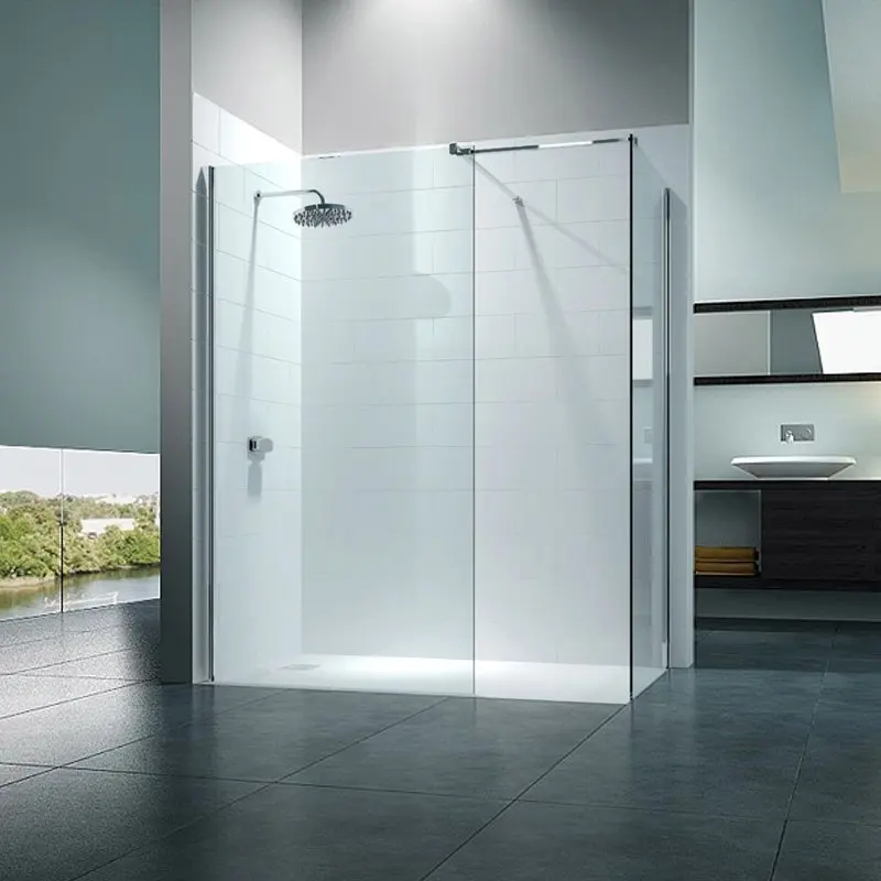 Hotel Wholesale Factory Price Customizable Sliding Tempered Glass Shower Enclosure