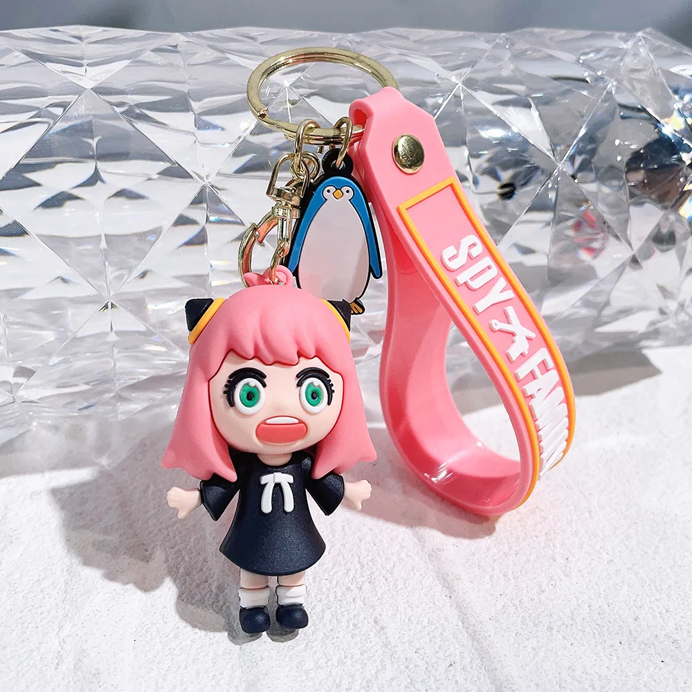 Cartoon Cute Spy Playhouse Soft PVC Keychain Ania Doll Mobile Pendant Keychain Wholesale